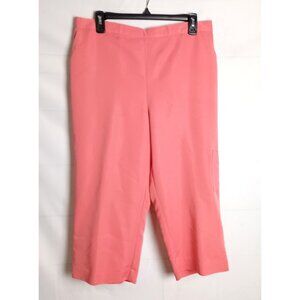 Alfred Dunner Cropped Pants Size 14 Comfort Waist Stretch Pull-On Casual